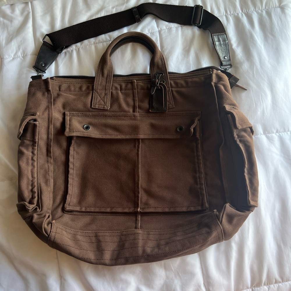 Projectshop Singapore design studio brown weekender bag with leather accents